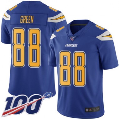 Los Angeles Chargers NFL Football Virgil Green Electric Blue Jersey Men Limited  #88 100th Season Rush Vapor Untouchable->los angeles chargers->NFL Jersey